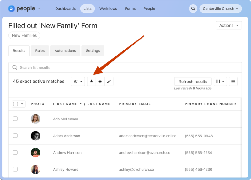 List results_actions buttons_ arrow